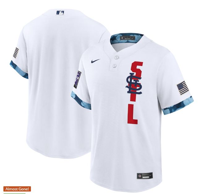 Men St.Louis Cardinals Blank White 2021 All Star Game Nike MLB Jersey->st.louis cardinals->MLB Jersey